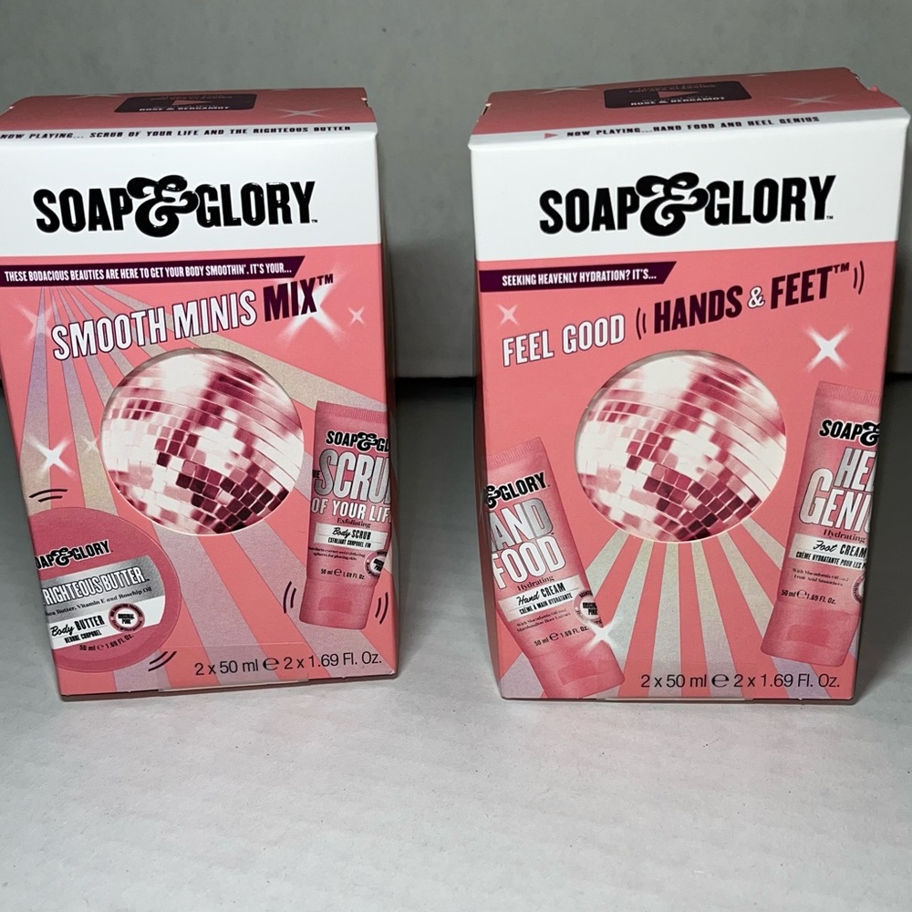 Soap & Glory Smooth‎ Minis Mix and Feel Good Hands & Feet New in Boxes